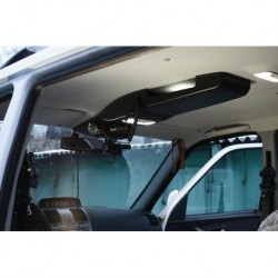 Консоль потолочная для установки р/c УАЗ Патриот рестайлинг 2015, вырез под р/c 140х40 мм, черная